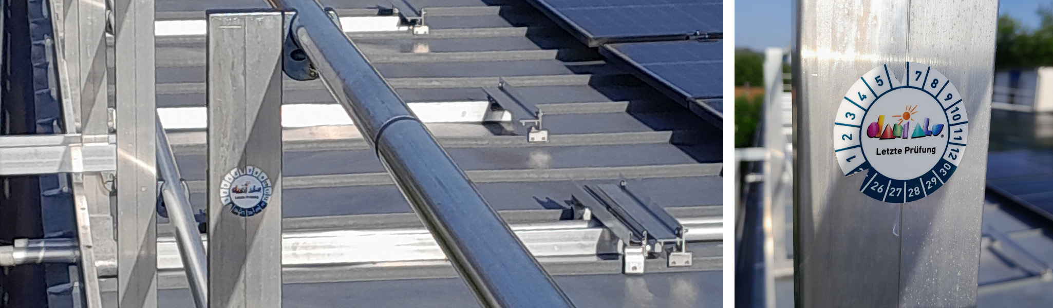 Solarpanel auf dem Flachdach Solarpanel auf dem Flachdach